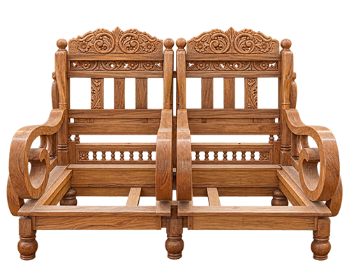 Solid teak wood sofa set manufacturer in Madurai